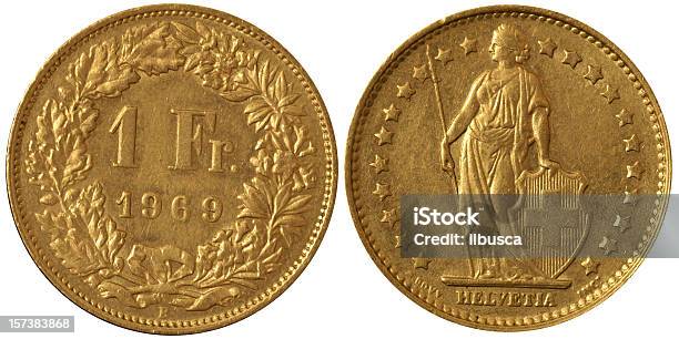 Monety Makro 1 Frank Szwajcarski - zdjęcia stockowe i więcej obrazów Antyczny - Antyczny, Banknot, Bez ludzi