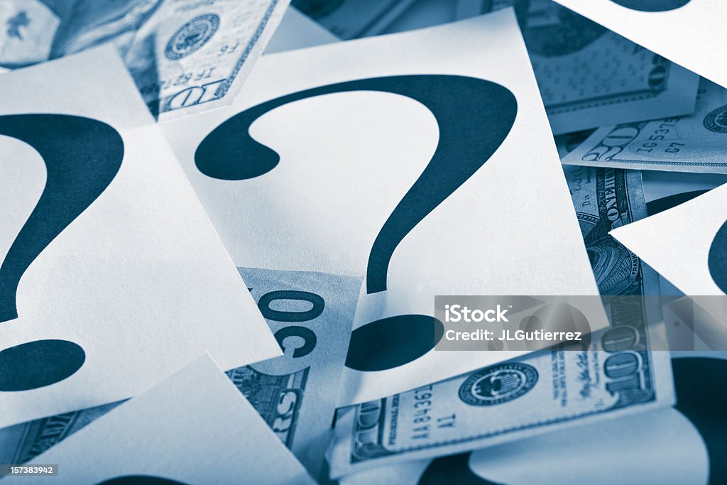 Financial questions Question Mark Stock Photo