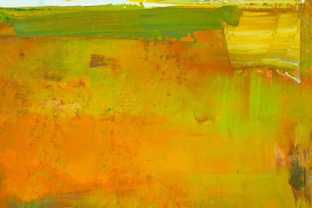 istock Abstract painted orange and greenart backgrounds. 157393092