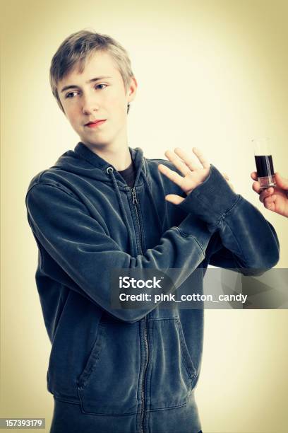 Just Say No Alcohol Stock Photo - Download Image Now - Adolescence, Just Say No, Teenage Boys