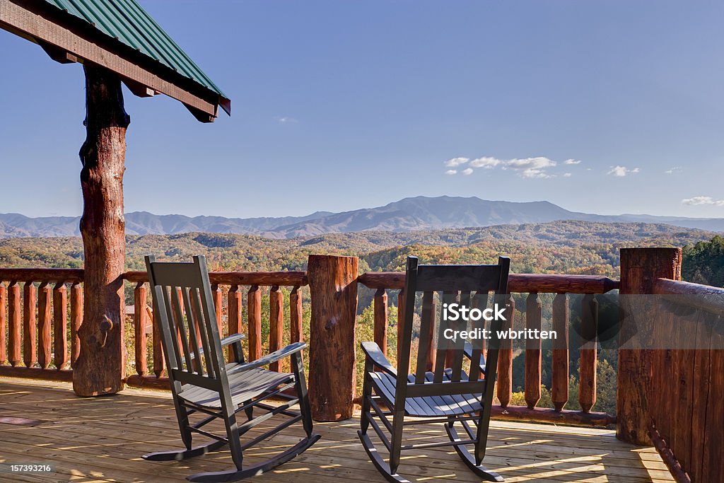 Les fauteuils à bascule avec vue - Photo de Monts Great Smoky libre de droits