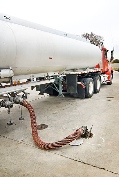 istock Fuel Truck Delivering Gasoline 157393644