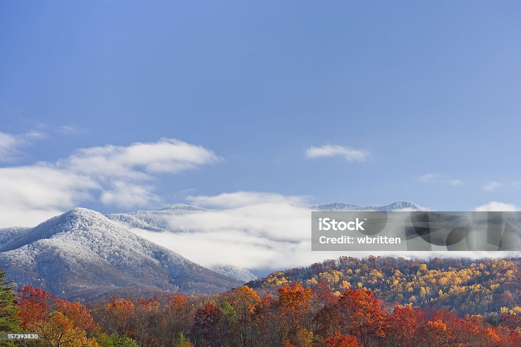 Herbst Schneefall (XXL - Lizenzfrei Nationalpark Great Smoky Mountains Stock-Foto