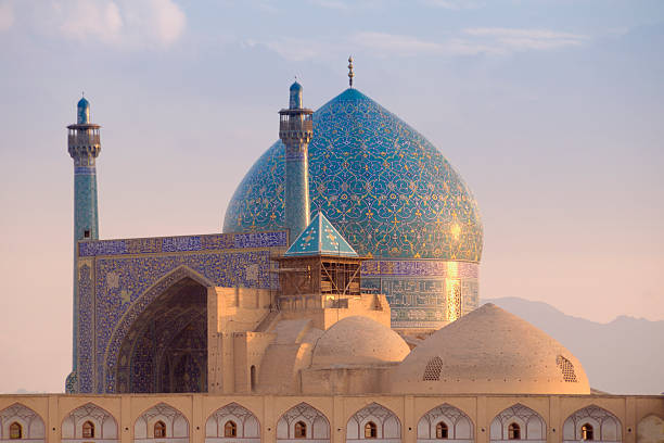 shah mosque, isfahan, iran - iran stok fotoğraflar ve resimler