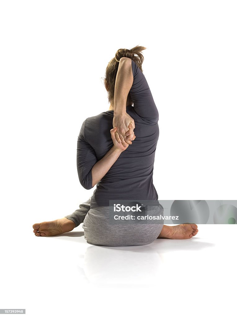 Yoga avec un Tracé de détourage - Photo de Activité libre de droits
