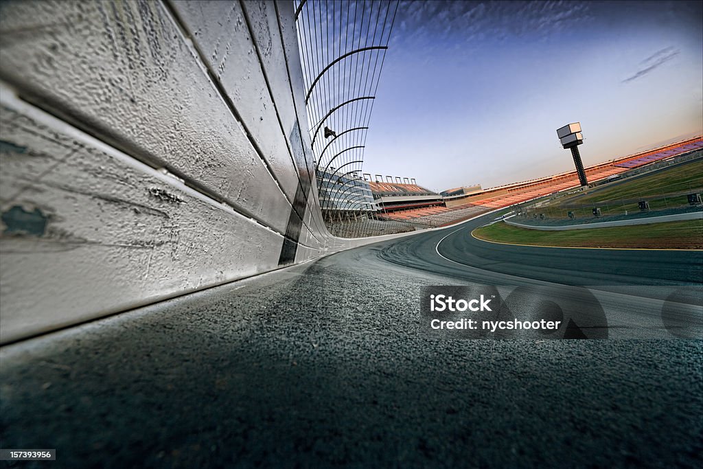 Race track at dawn  Stock Car Stock Photo