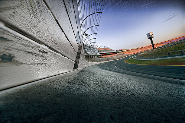 Race track at dawn  track stock pictures, royalty-free photos & images