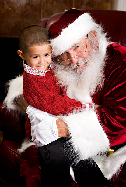 istock Sitting on Santa Claus Lap 157394104