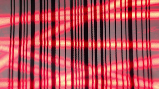 Barcode Scanning With Multiple Barcode Scanners Red Laser Beams Stock ...