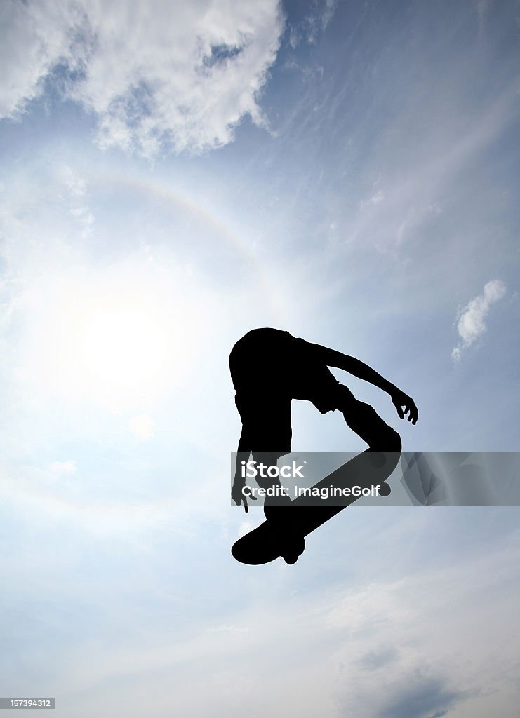 Skateboarding Silhouette  Skateboard Stock Photo