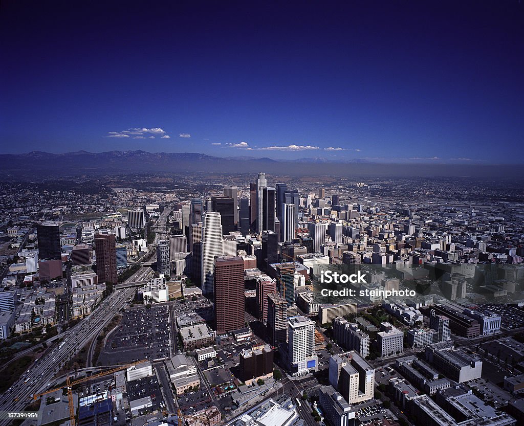 Downtown Los Angeles 와이드 앵글 - 로열티 프리 건축 스톡 사진