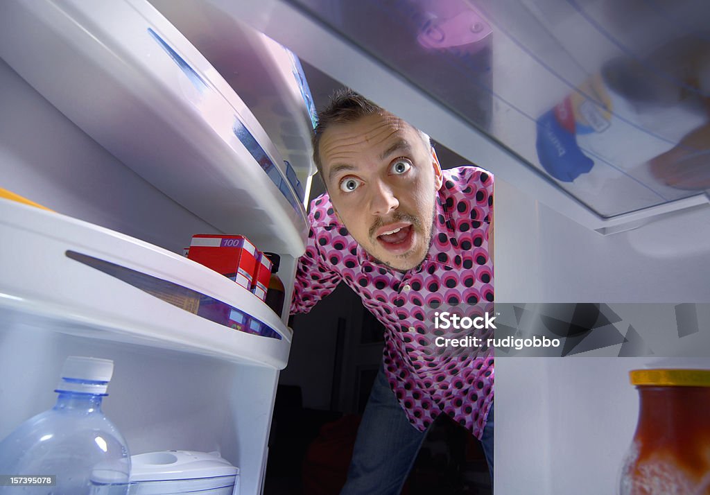Kühlschrank Überraschung - Lizenzfrei Kühlschrank Stock-Foto