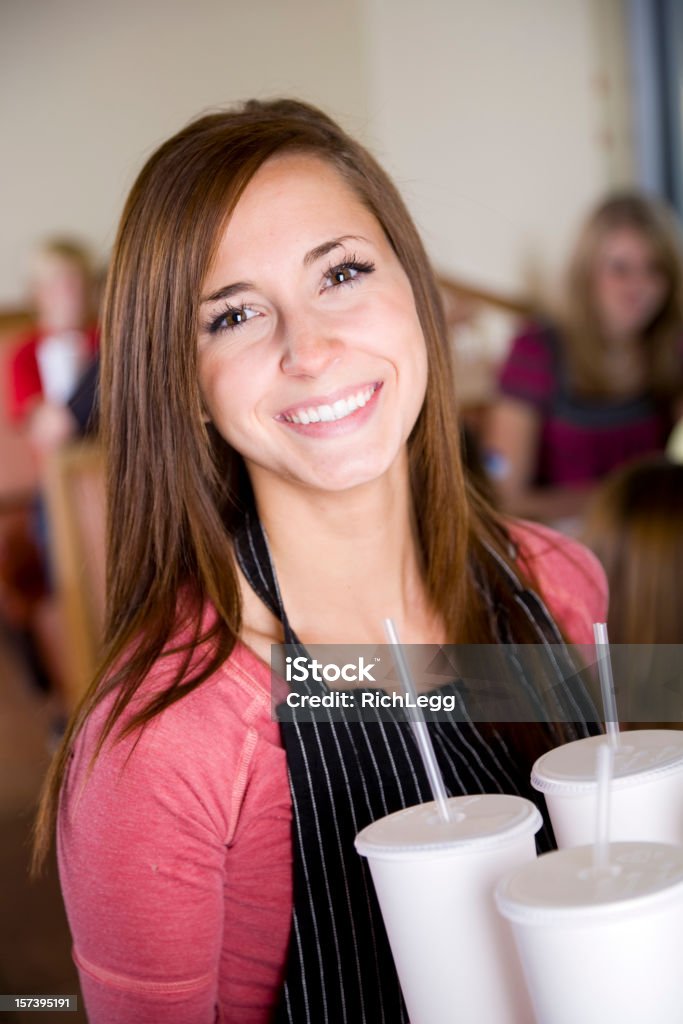 Empregada de Mesa em um restaurante - Royalty-free Adolescente Foto de stock