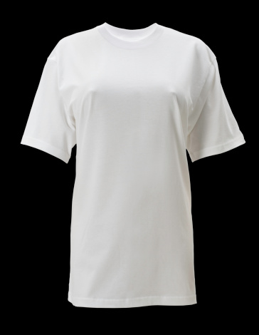 Montage of isolated T- shirts on white.