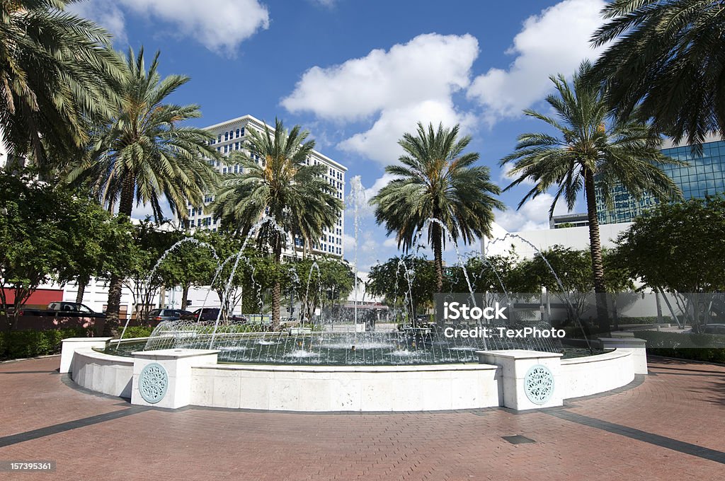 Fontana di Fort Lauderdale - Foto stock royalty-free di Centro della città