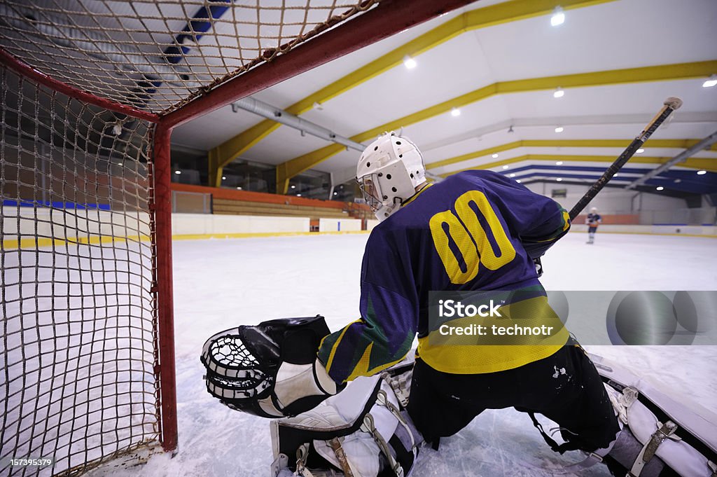 Hockey Portiere - Foto stock royalty-free di Vista posteriore