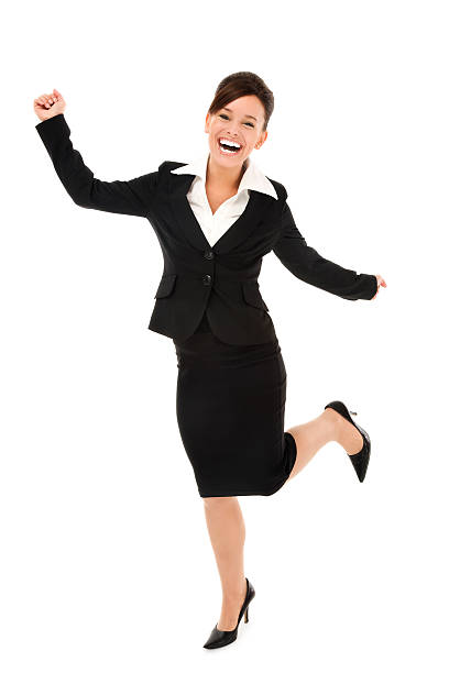 istock Happy Dancing Businesswoman 157395477