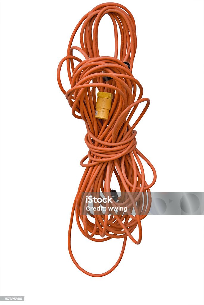 大型電気延長コード - オレンジ色のロイヤリティフリーストックフォト