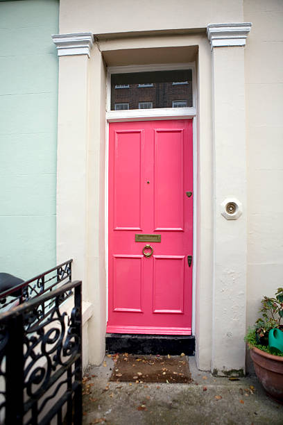 istock Pink Door on Townhouse 157395570