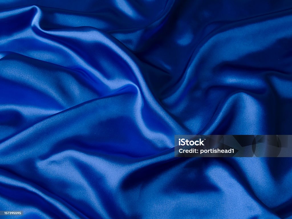 Синий атлас - Стоковые фото Атласная ткань роялти-фри