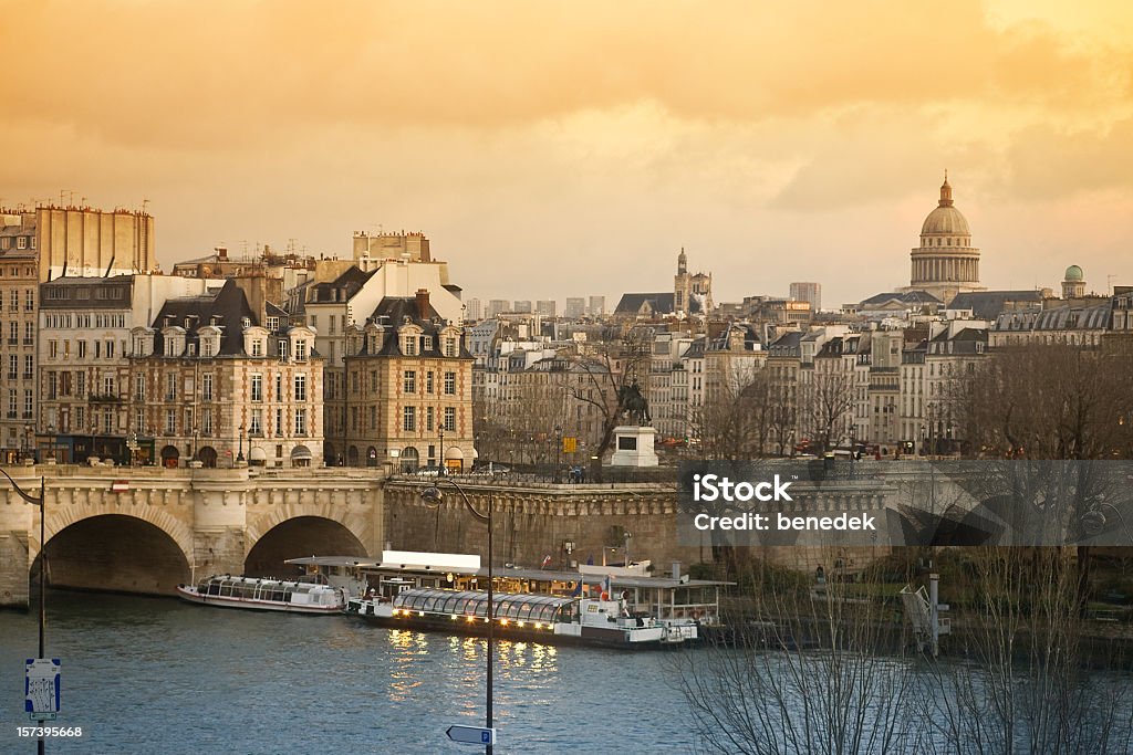 Paris, vista da Ponte Neuf e Quartier Latin - Royalty-free Ao Ar Livre Foto de stock