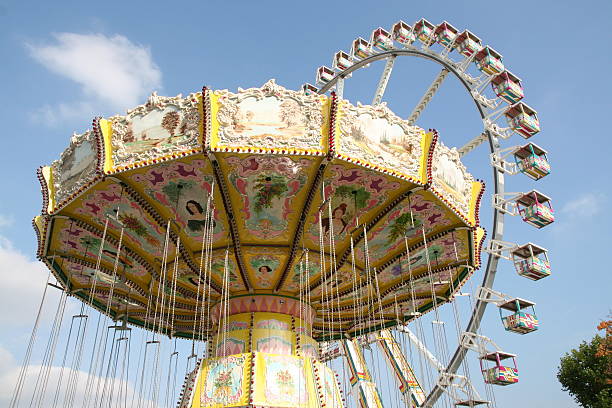 carousel in a amusement park  djurgarden photos stock pictures, royalty-free photos & images