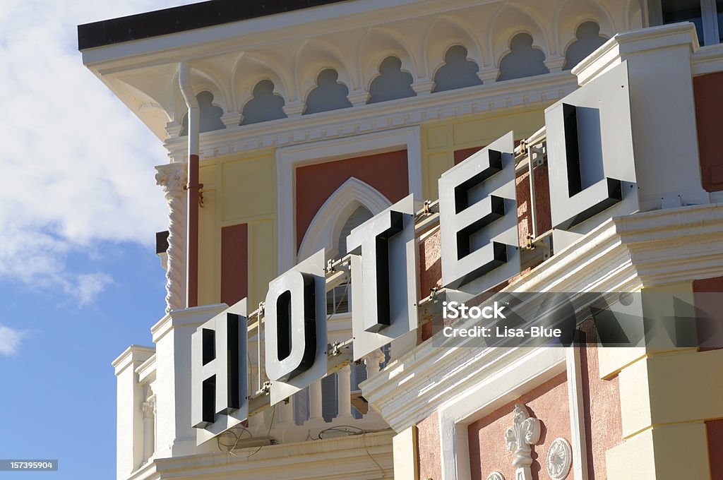 Vintage cartel del Hotel - Foto de stock de Hotel libre de derechos