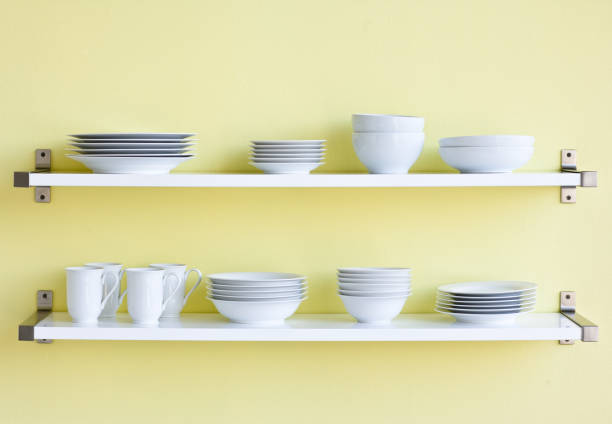 White Dishes stock photo