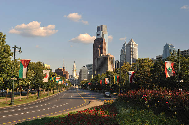 istock Ben Franklin Parkway in Philadelphia 157396204