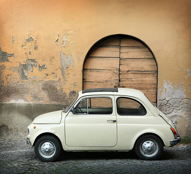istock Tiny vintage car in Italy 157396302