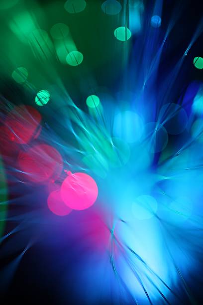 Abstract image of pretty colorful, unfocused lights stock photo