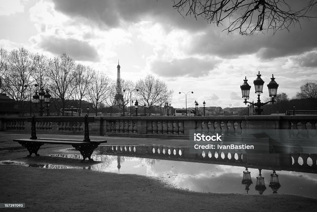 Eiffel em uma Poça - Royalty-free Paris - França Foto de stock