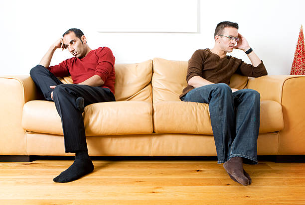 gay lifestyle: disagreement  sad gay stock pictures, royalty-free photos & images