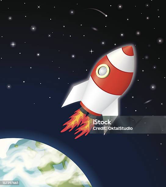 Rocket Stock Vektor Art und mehr Bilder von Abschied - Abschied, Planet, Astronomie