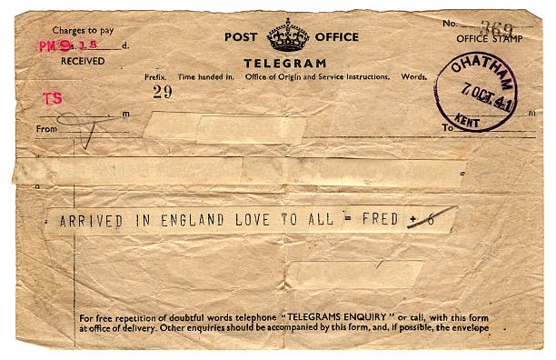 tempo de guerra britânico telegrama - 1941 - 1941 imagens e fotografias de stock