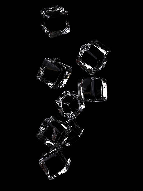 ice cube on a black background