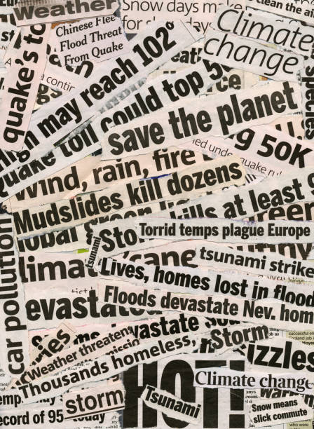 istock Global warming related collage of newspaper headlines 157398278