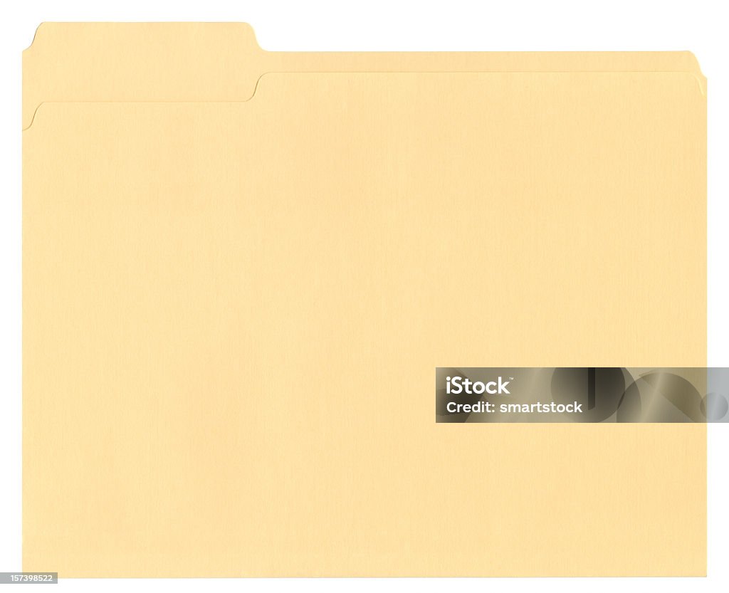 Manila pasta de arquivo em fundo branco - Foto de stock de Pasta de documentos royalty-free