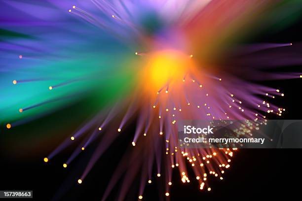 Rainbow Luces De Ráfaga Foto de stock y más banco de imágenes de Fibra óptica - Fibra óptica, Fuegos artificiales, Equipo de iluminación