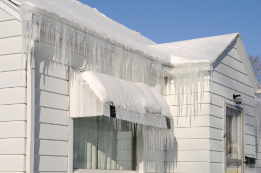Icicles can be beautiful, but they can also cause damage to roofs and walls when extreme ice damning occurs.