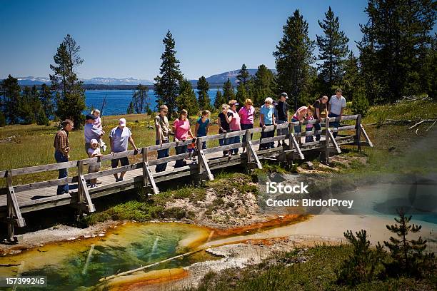 Vacaciones En Familia El Parque Nacional Yellowstone Foto de stock y más banco de imágenes de Reunión familiar