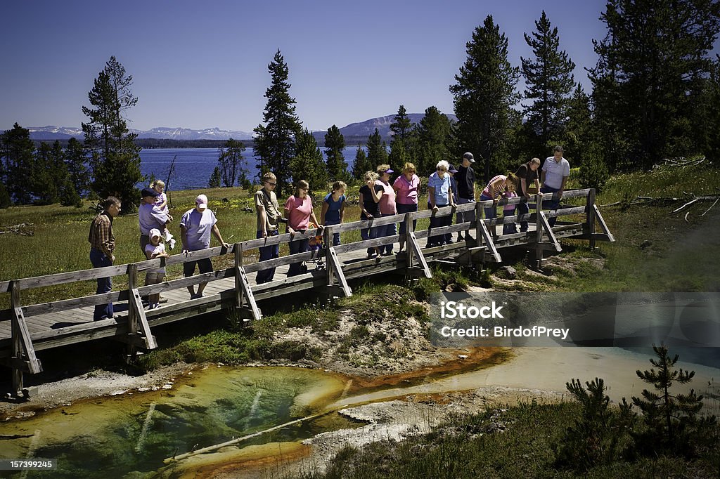 Rodzinne wakacje, Park Narodowy Yellowstone. - Zbiór zdjęć royalty-free (Wakacje)