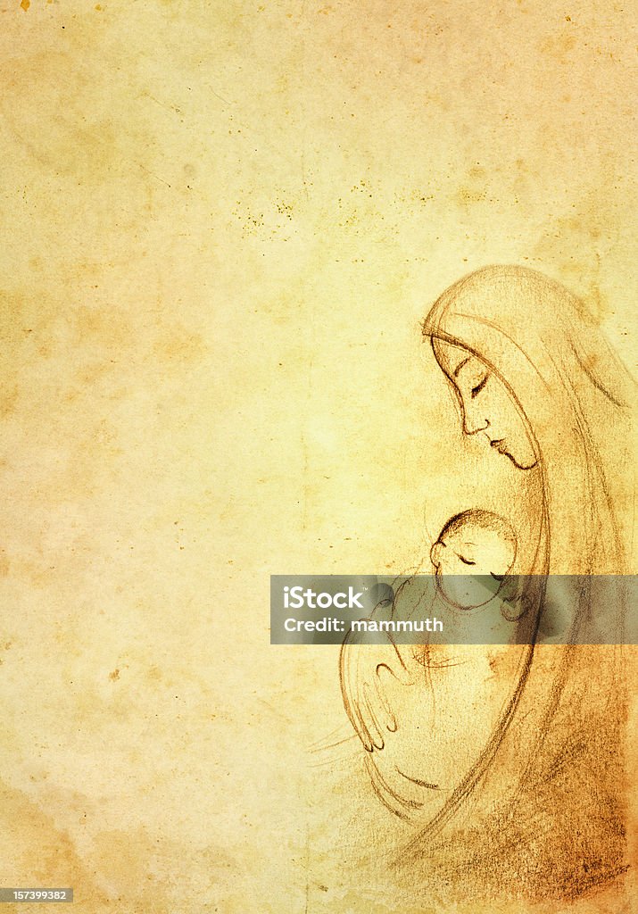 Mary with the Child Jesus - Royalty-free Hazreti Meryem Stock Illustration