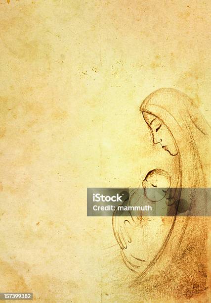 Mary With The Child Jesus Stok Vektör Sanatı & Hazreti Meryem‘nin Daha Fazla Görseli - Hazreti Meryem, Hazreti İsa, Noel bayramı