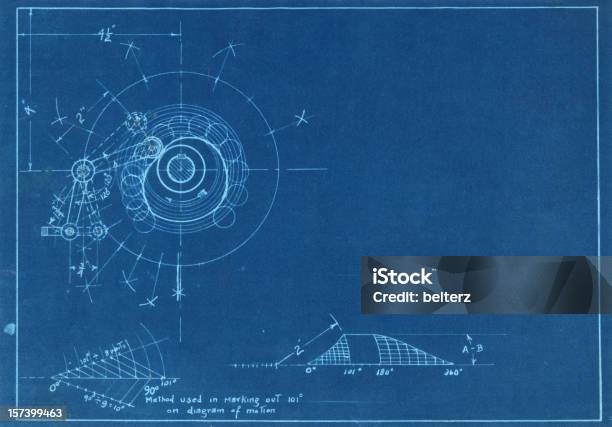기계 부품 청사진에 대한 스톡 사진 및 기타 이미지 - 청사진, 종이, 기계류