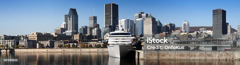 Panoramic of Montreal Cityscape in Summer Montreal City Panorama Downtown District Stock Photo