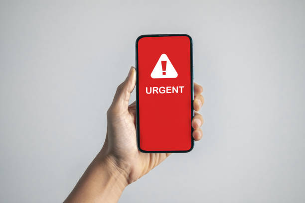 istock Man got urgent alert. emergency and urgent from working calling. 1573997521
