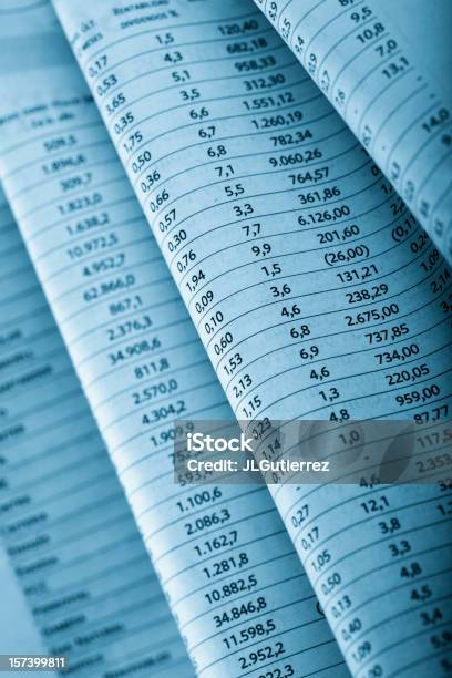 Market Data Stock Photo - Download Image Now - Newspaper, Mathematics, Data