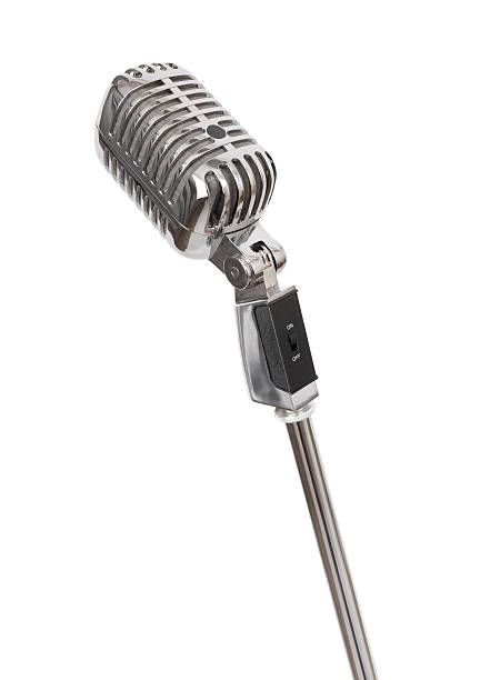 microfone retro (traçado de recorte, xxl - classic rock imagens e fotografias de stock