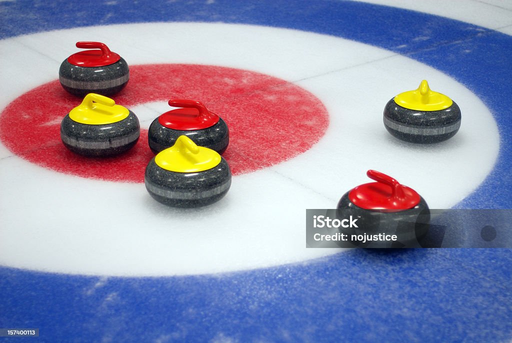 Cible de Curling - Photo de Curling libre de droits